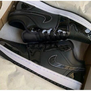 Air Jordan 1 Low SE 全黑 漆皮 卡夢 低筒 NBA明星賽DD1650-001 男女鞋