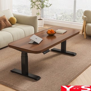 【YS】電動升降茶几 智慧茶几桌 升降餐桌 客廳茶几桌 工作臺 學習辦公桌子 多功能餐桌 茶桌 茶臺 實木書桌 7YIG