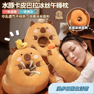 卡皮巴拉水豚午睡枕趴睡枕辦公室午休神器抱枕女生學生趴桌子睡覺 午睡趴枕 午睡靠枕 多功能靠枕W515