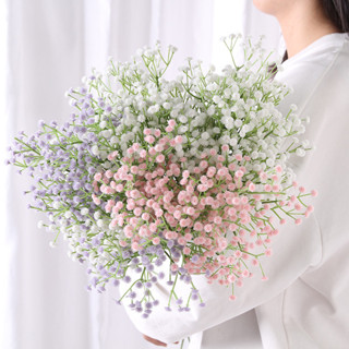 ★9RDG★滿天星假花仿真花塑膠擺件客廳餐桌裝飾清新滿天星模擬攝影手捧花