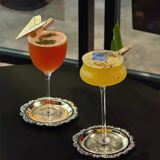 【家の好貨】玻璃杯 高腳杯 法式 復古 冰淇淋杯 優格杯 水杯 咖啡杯手工水晶日式木村鷄尾酒杯 高顔值馬天尼高腳杯香檳