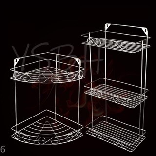 2025新品💖浴室角架💖熱銷免打孔浴室置物架三角架不銹鋼2層3層衛生間轉角洗手間廚房壁掛架