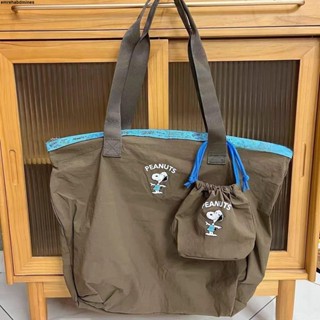 【臺灣出貨】超輕旅行揹包🎒大容量日系史努比旅行包旅行袋可套拉桿箱行李包可折疊便攜