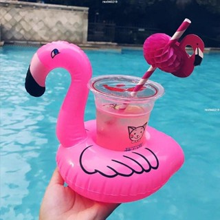 蝸居生活館🔆泳圈 游泳圈 遮陽 浮板 火烈鳥游泳圈水上飲料可樂杯座充氣杯託兒童遊戲水游泳池漂浮玩具