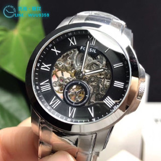 FOSSIL 富司 鏤空機械-鋼帶霸氣男錶-銀x黑 ME3055
