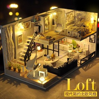 迷你展覽館🖼️diy手工小屋中國古風建築房子拚裝模型木質兒童玩具生日禮物女生