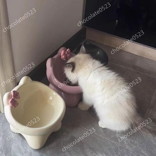 🔥【臺灣熱銷】😺 碗 陶瓷碗 咪水碗 飼料碗 狗碗 碗架 高腳糧碗 護頸碗 斜口碗 陶瓷碗 碗 碗