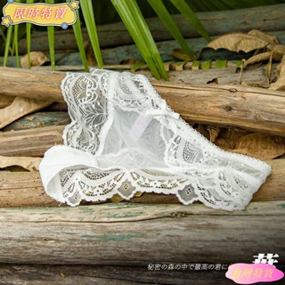 【臺灣出貨】蕾絲性感無痕透明女士內褲超薄三角褲素色大尺碼短褲白色女