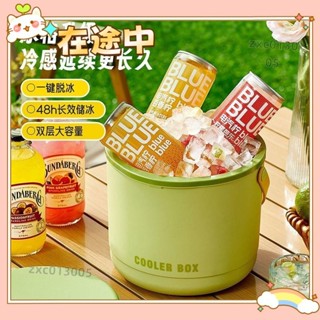 ✨臺灣出貨＋可開發票✨保冷箱手提冰桶戶外露營保溫箱裝冰塊桶啤酒飲料雪糕存放擺攤儲冰儲存盒24H長效保冷ZJ