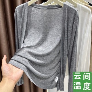 【ZFX闆娘自留】100公斤可穿 大尺碼上衣 冰絲針織防曬衣女 大尺碼女裝 胖mm夏季新款外搭披肩開衫空調衫薄款外套女