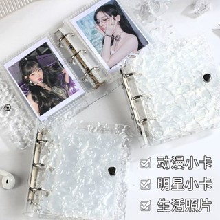 🇹🇼優選精品🍊 新款水晶水波紋亞克力卡冊一宮格3寸拍立得追星小卡收納展示相簿 FK4L