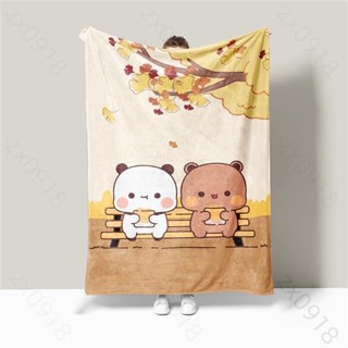 一二布布周邊 一二布布卡通法蘭絨羊羔絨毛毯臥室保暖家用辦公車載披肩蓋腿毯