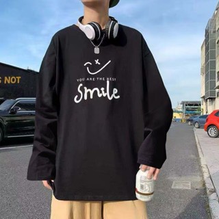 【XIU】♘M-8XL 棉質落肩款長袖 T恤 潮牌衣服 大尺碼上衣 上衣 長袖 情侶裝 男生