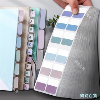 莫蘭迪學生分類書寫索引貼標籤貼紙便利貼彩色熒光貼書籤紙引索貼