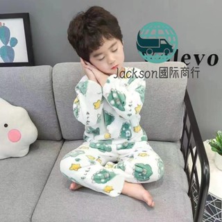 百貨💯£兒童冬季睡衣£ 女童法蘭絨 睡衣 家居服 套裝女孩秋冬珊瑚絨 家居服 男童女童卡通絨