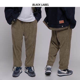 【BLACK LABEL】燈芯絨長褲 燈芯絨褲 工裝褲 鬆緊褲 休閒褲 縮口褲 寬鬆長褲 直筒褲 工作褲 休閒長褲 長褲