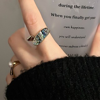 【女生戒指、指環】💁🏻 美輪美奐天然鮑魚貝殼戒指 高階小眾輕奢女diy浪漫ins食指戒 指環