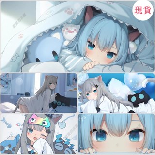 臺灣發貨💖♡遊戲桌墊♡貓羽雫ins風鼠標墊二次元少女可愛鎖邊電腦辦公室書桌鍵盤墊子