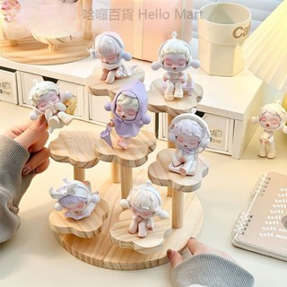 【臺灣出貨】盲盒展示架 公仔展示架 泡泡瑪特手辦收納 擺件置物架 陳列架 實木收納架
