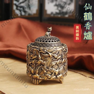 小香爐 香篆 盤香爐 線香爐 薰香爐 黃銅小香爐小號蓮花薰香爐 隨身家用車載室內迷你香薰爐小擺件