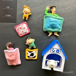 【桃園出貨】創意蠟筆小新全家福磁吸式冰箱貼卡通小葵小白小新公仔裝飾擺件