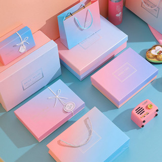 💕【桃園出貨】💕禮物盒裝圍巾ins風生日禮品高檔香水口紅禮盒伴手禮大號空禮品盒