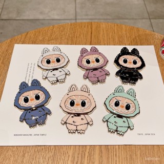 夏季甄選⭐鏡子卡通拉布佈雷鵰支架帶補妝鏡便攜折疊360旋轉labubu手機支架