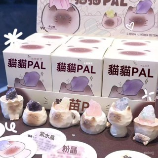 貓貓 PAI 水晶盲盒 可愛動物 手辦 玩具 辦公桌 小擺件 解壓神器 貓 樹脂模型 公仔 套裝 居家 裝飾品 女友 生