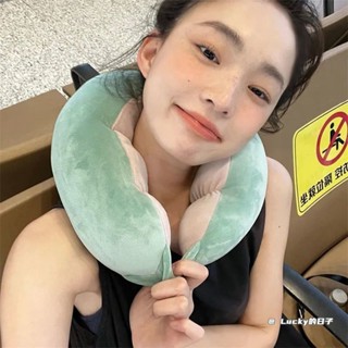 臺灣發貨 毛毛蟲u型頭枕可愛創意高顔值護頸枕午睡緩解疲勞便攜加長頸椎枕