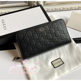 現貨二手 GUCCI 古馳 雙G 金屬銀Logo 壓紋皮革 473928 拉鍊長夾/錢包/手拿包