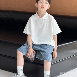 【Mini】童裝館 男童短袖T恤兒童夏裝polo衫夏季新款中大童男孩純棉翻領上衣韓國童裝男童夏季polo衫兒童童裝