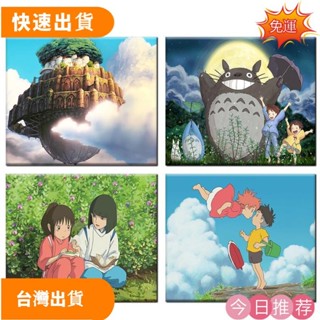 【促銷優惠】【ORFON】龍貓 宮崎駿動畫 數字油畫 40*50cm 彩色畫布 DIY 禮品油畫,畫布家居裝飾