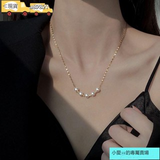 🐾限時下殺🐾925銀 珍珠項鍊(金/銀) 飾品 銀飾 金飾 純銀 2024新款時尚設計輕奢高級感個性鎖骨鏈 UWZF