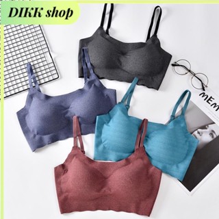DIKK shop🎀安心二代無痕女生內衣 大尺碼 無鋼圈一片式聚攏文胸 防震運動背心 肩帶可調節 輕薄透氣 純色簡約