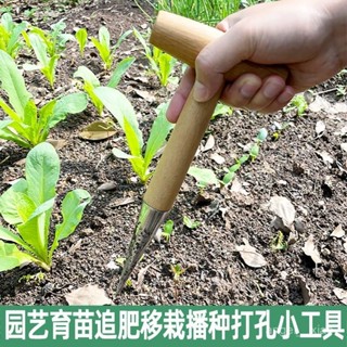 《迎新下殺價🚀》播種打洞器移苗追肥不銹鋼園藝種菜育苗種花播籽器工具種苗 SAS8