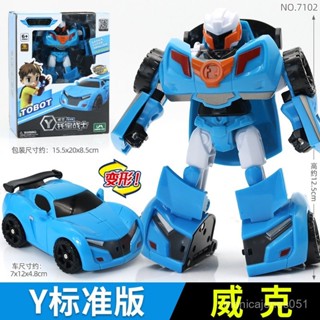 臺灣熱銷｜TOBOT機器戰士兄弟人男孩金剛艾斯x威克y汽車機甲車神合體 超能版 變形機器人戰士 金剛-免運
