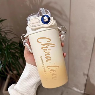 免運ins推薦保溫杯 保溫壺 保溫瓶 附吸管 咖啡保溫杯 吸管保溫杯 保溫瓶 隨行杯 保溫咖啡杯 彈跳吸管水杯保溫杯女