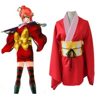 萬聖節服裝 動漫神樂cos服吉原和服cosplay萬聖節吉原神樂和風演出服坂田銀時 角色扮演 動漫服裝 cos服 錶演服