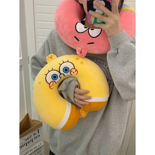 💖樂福百貨💖 】海綿寶寶U型枕 U型枕頭加大款 午睡枕 抱枕 交換禮物 腰靠枕 午休枕 U型護頸枕 U型枕 U枕 旅行枕