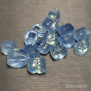 臺灣熱銷 海藍寶貔貅 diy材料串珠手鍊水晶飾品配件Aquamarine彩色寶石配飾