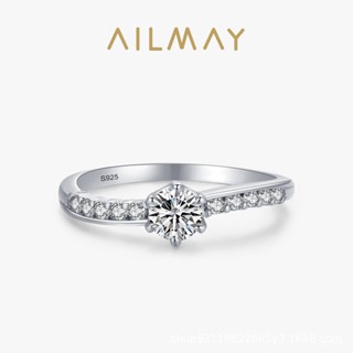 AILMAY✨正品授權✨香港直發s925銀戒指女日韓時尚ins網紅閉口指環簡約小眾顯高級鑲鑽手飾品