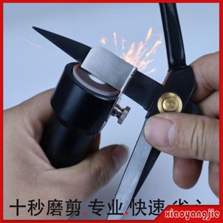 🔥熱賣新款磨剪刀機 電動磨刀器 自助磨剪刀機 理發店磨美發平剪牙剪裁縫剪子 電動磨刀專用神器