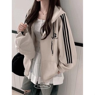 Codibook｜韓國 thepink 喀溫寬鬆印花連帽外套［預購］拉鍊外套 連帽上衣 女裝