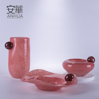 【新品推薦】安華輕奢玻璃花瓶創意藝術花器擺件插乾花水培餐桌擺件ins風