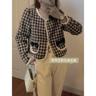 免運出貨🌸法式外套 短版外套 氣質上衣外套 小香風外套 名媛氣質上衣 長袖短外套 百搭外套 顯瘦小個子上衣