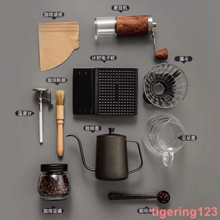 3.11 手沖咖啡壺套裝手磨咖啡機手搖家用小型咖啡豆研磨器具全套咖啡機