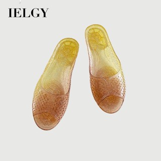 IELGY 新款女士水晶拖鞋女夏季家居防滑浴室果凍人字拖