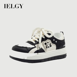 IELGY 可愛卡通黑白女2025原創小眾熊貓厚底百搭休閒學生板鞋