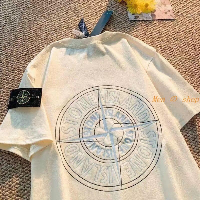 stoneisland潮牌石頭島短袖刺繡改名羅盤純棉男女oversize情侶t恤stoneisland Tren
