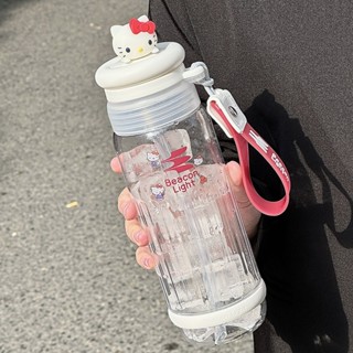 凱蒂貓水壺 hellokitty塑膠水杯女生高顏值學生便攜外帶隨行杯tritan運動水壺